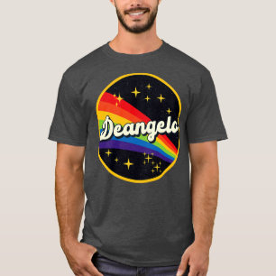 Deangelo Regenbogen im Weltraum Vintager Stil T-Shirt