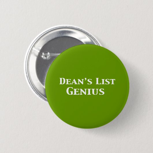 Dean's List Genius Geschenke Button (Vorne & Hinten)
