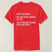 Dear Algebra  T-Shirt (Design vorne)
