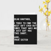 Dear Brother Quote Funny Sibling Humor Joke From S Karte (Gelbe Blume)