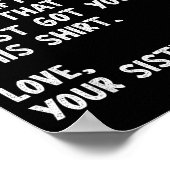 Dear Brother Quote Funny Sibling Humor Joke From S Poster (Ecke)