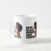 Dear Canada We Hate Him Too Activism Protest Vinta Kaffeetasse (Vorderseite Links)