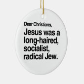 DEAR CHRISTIANS JESUS WAR EIN JEW KERAMIKORNAMENT (Rechts)