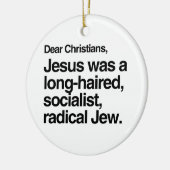 DEAR CHRISTIANS JESUS WAR EIN JEW KERAMIKORNAMENT (Links)