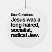 DEAR CHRISTIANS JESUS WAR EIN JEW KERAMIKORNAMENT (Hinten)