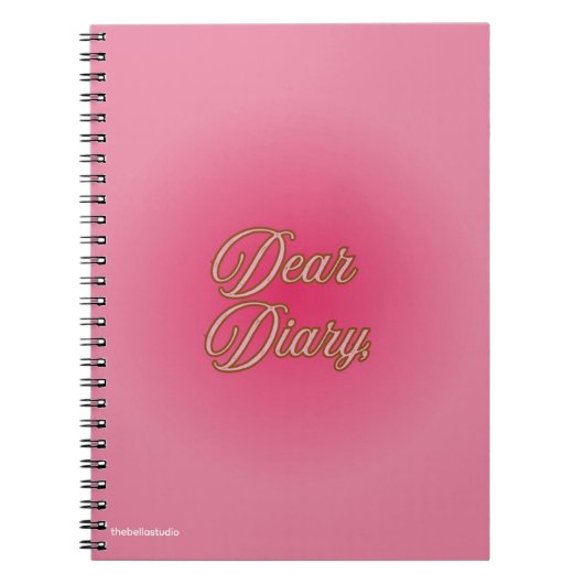 "Dear Diary" Spiral Notebook Notizblock (Vorderseite)