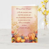 Dear Friend Thanksgiving Bountiful Appreciation Karte (Gelbe Blume)
