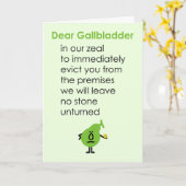 Dear Gallbladder A Funny Get Well Soon Poem Karte (Gelbe Blume)