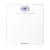 Dear God thank you for blessings Daisy Notepad Notizblock (Vorderseite)