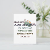 DEAR GOTT POSTKARTE (Stehend Vorderseite)