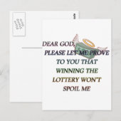 DEAR GOTT POSTKARTE (Vorne/Hinten)