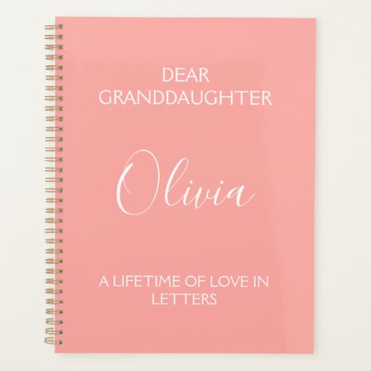 Dear Granddaughter: A Lifetime of Love in Letters Planer (Vorderseite)