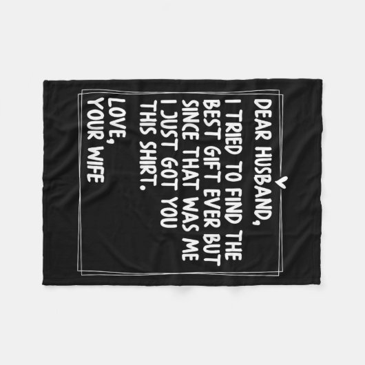 Dear Husband Matching Couples Style For Him And He Fleecedecke (Vorderseite (Horizontal))