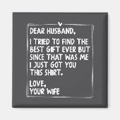 Dear Husband Matching Couples Style For Him And He Magnet (Vorne)