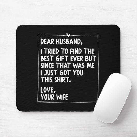 Dear Husband Matching Couples Style For Him And He Mousepad (Mit Mouse)