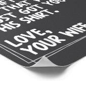 Dear Husband Matching Couples Style For Him And He Poster (Ecke)