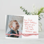 Dear Jesus Photo Christmas Card (Stehend Vorderseite)