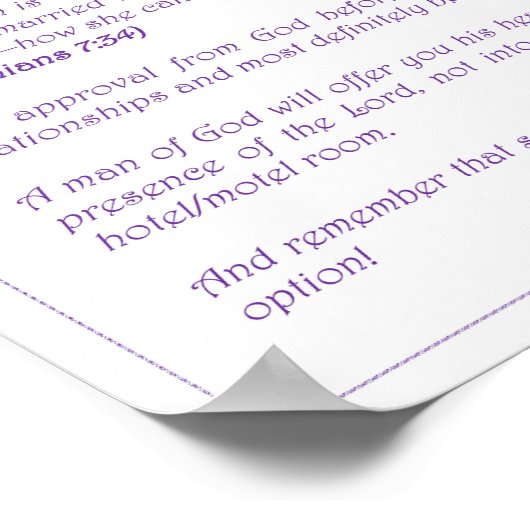 Dear Ladies - Poster  (Ecke)