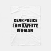Dear Lice I'm A White Woman Funny Saying Quote Gif Fleecedecke (Vorderseite)