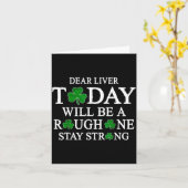 Dear Liver Irish St Patricks Day Men Karte (Gelbe Blume)