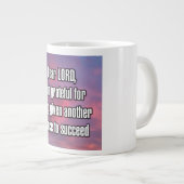 Dear LORD, I am grateful for being given... Mug Jumbo-Tasse (Vorderseite Rechts)