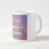 Dear LORD, I am grateful for my grandma Mug Jumbo-Tasse (Vorderseite Rechts)