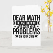Dear Math Please Grow Up Mathematician Math Equati Karte (Gelbe Blume)