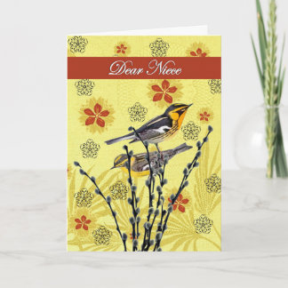 Dear Niece / Hospice/Final Goodbye - Nature/birds Karte