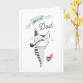 Dear Ol' Dad Coolest Cat of them All Karte (Gelbe Blume)