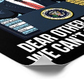 Dear Other Countries We Can't Stand Him Too Funny  Poster (Ecke)