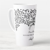 Dear Reader Regencycore Bow Ornate Floral Script Milchtasse (Linke Ecke)