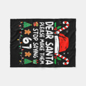 Dear Santa 67 Funny Christmas Six Seven 6-7 Meme M Fleecedecke (Vorderseite (Horizontal))