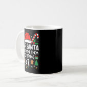 Dear Santa 67 Funny Christmas Six Seven 6-7 Meme M Kaffeetasse (Vorderseite Links)