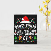 Dear Santa 67 Funny Christmas Six Seven 6-7 Meme M Karte (Gelbe Blume)