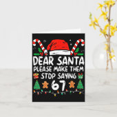 Dear Santa 67 Funny Christmas Six Seven 6-7 Meme M Karte (Gelbe Blume)