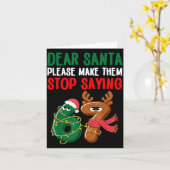 Dear Santa 67 Funny Christmas Six Seven 6-7 Meme M Karte (Gelbe Blume)