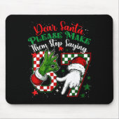 Dear Santa 67 Funny Christmas Six Seven 6-7 Meme M Mousepad (Vorne)