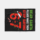 Dear Santa 67 Funny Christmas Six Seven 6-7 Men Wo Fleecedecke (Vorderseite (Horizontal))