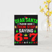 Dear Santa 67 Funny Christmas Six Seven 6-7 Men Wo Karte (Gelbe Blume)