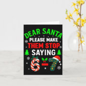 Dear Santa 67 Funny Christmas Six Seven 6-7 Men Wo Karte (Gelbe Blume)