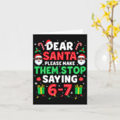 Dear Santa 67 Funny Christmas Six Seven 6-7 Men Wo Karte (Gelbe Blume)