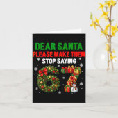 Dear Santa 67 Funny Christmas Six Seven 6-7 Men Wo Karte (Gelbe Blume)