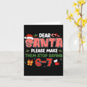 Dear Santa 67 Funny Christmas Six Seven 6-7 Men Wo Karte (Gelbe Blume)