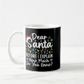Dear Santa Before I Explain How Much Do You Know C Kaffeetasse (Links)