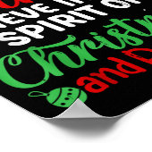 Dear Santa Believe In Srit Of Xmas Pajamas Christm Poster (Ecke)