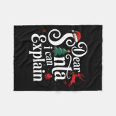 Dear Santa Can Explain Funny Christmas Kids Adults Fleecedecke (Vorderseite (Horizontal))