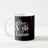 Dear Santa Can Explain Funny Christmas Kids Adults Kaffeetasse (Links)