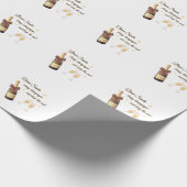 Dear Santa Champagne Design Geschenkpapier (Ecke)