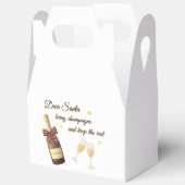 Dear Santa Champagne Design Geschenkschachtel (Offen)