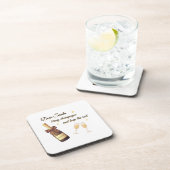 Dear Santa Champagne Design Getränkeuntersetzer (Rechte Seite)